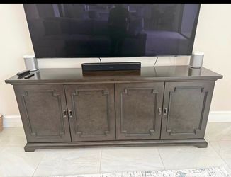 Wood TV Console Cabinet with 4 Doors