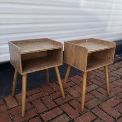 Pair of Mid Century Modern Wood Nightstand