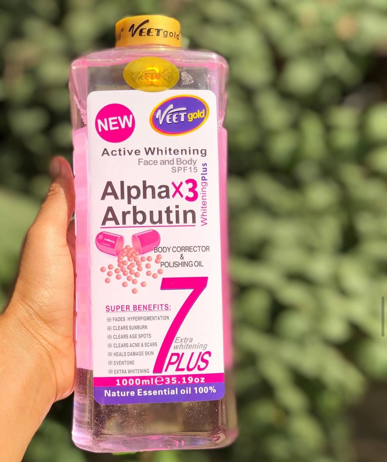 Veet gold alpha arbutin oil ready for shipping