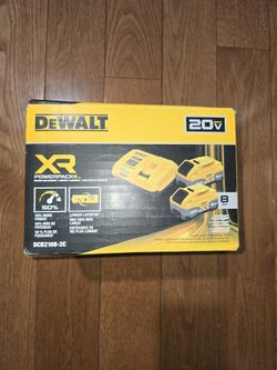 DEWALT 20V MAX XR POWERPACK 8.0Ah Batteries with Charger Starter Kit