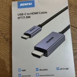 BENFEI USB-C to HDMI Cable – 6FT / 1.8M (4K @ 60Hz)