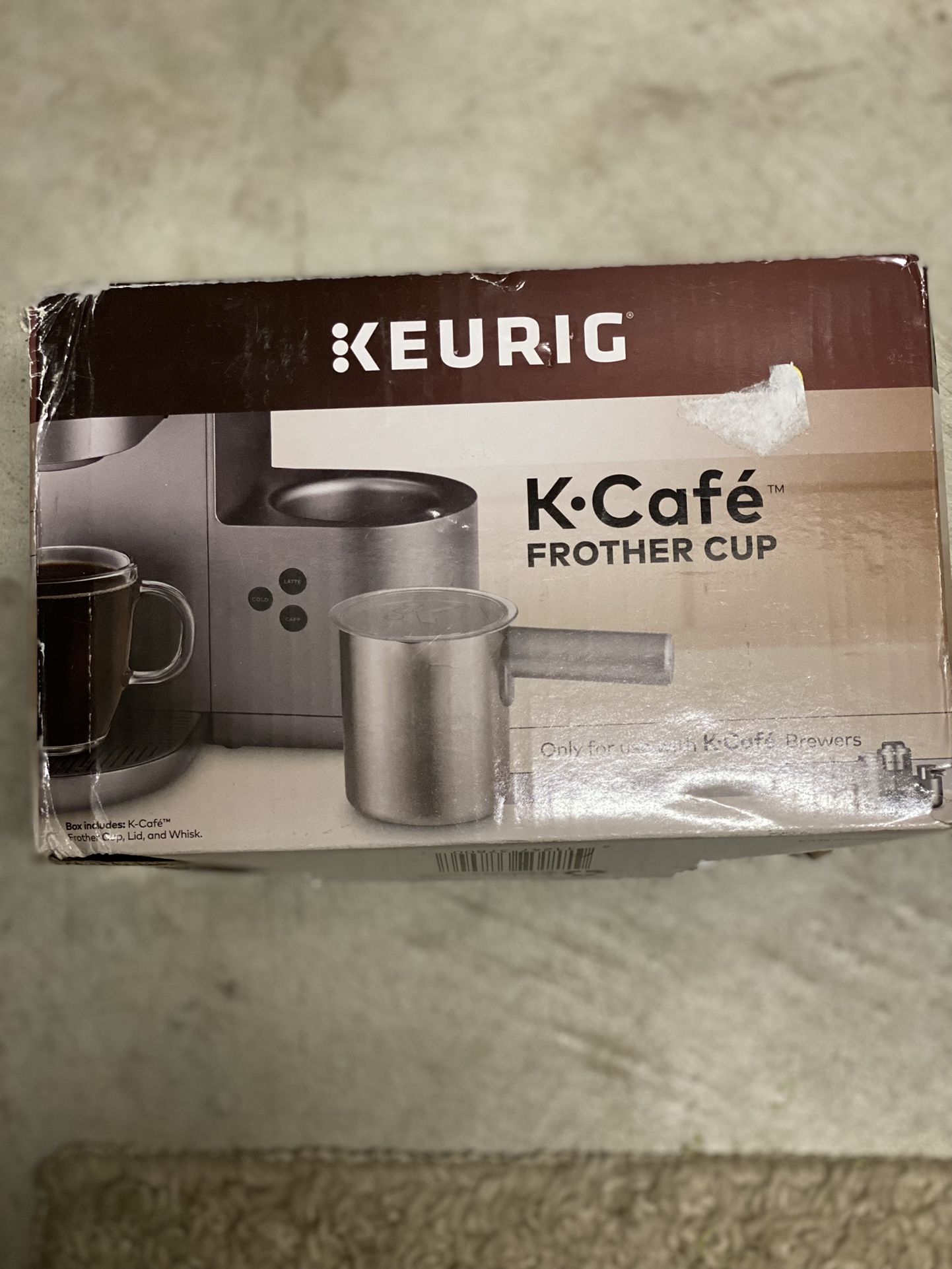 Keurig K-Café Milk Frother Cup Replacement Part or Extra, Hot and Cold Frothing, Compatible with Keurig K-Café Coffee Makers Only, Nickel