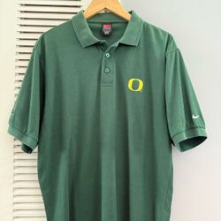 Vintage OREGON DUCKS Nike Team  Embroidered Button Up Short Sleeve Shirt