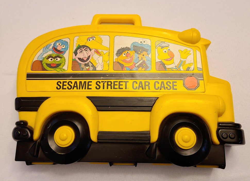 Vintage Sesame Street Car Case With 8 Diecast Cars From 1981 By Hasbro Big Bird