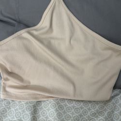 Halter Blouses Beige And Flower Print 