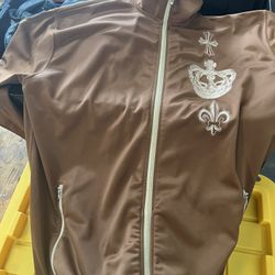 Sean John Brown Track Jacket XL Vintage Y2K Oversize Embroidered Breaking Bad