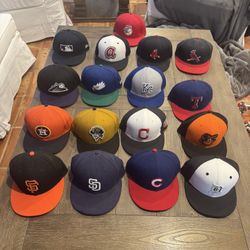 MLB fitted hats 7 1/2 and 7 3/8