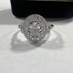 18KWG Ladies Diamond Engagement Ring 