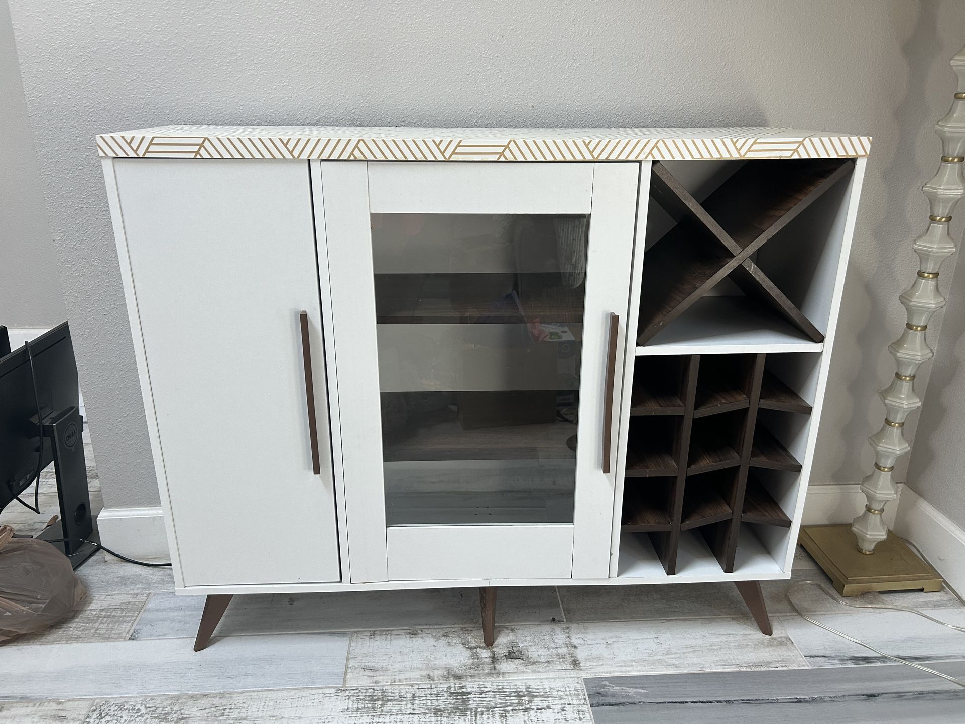 Bar With Cabinet Storage