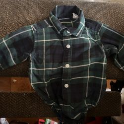 Green Flannel For Baby