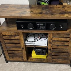 Rustic console cabinet