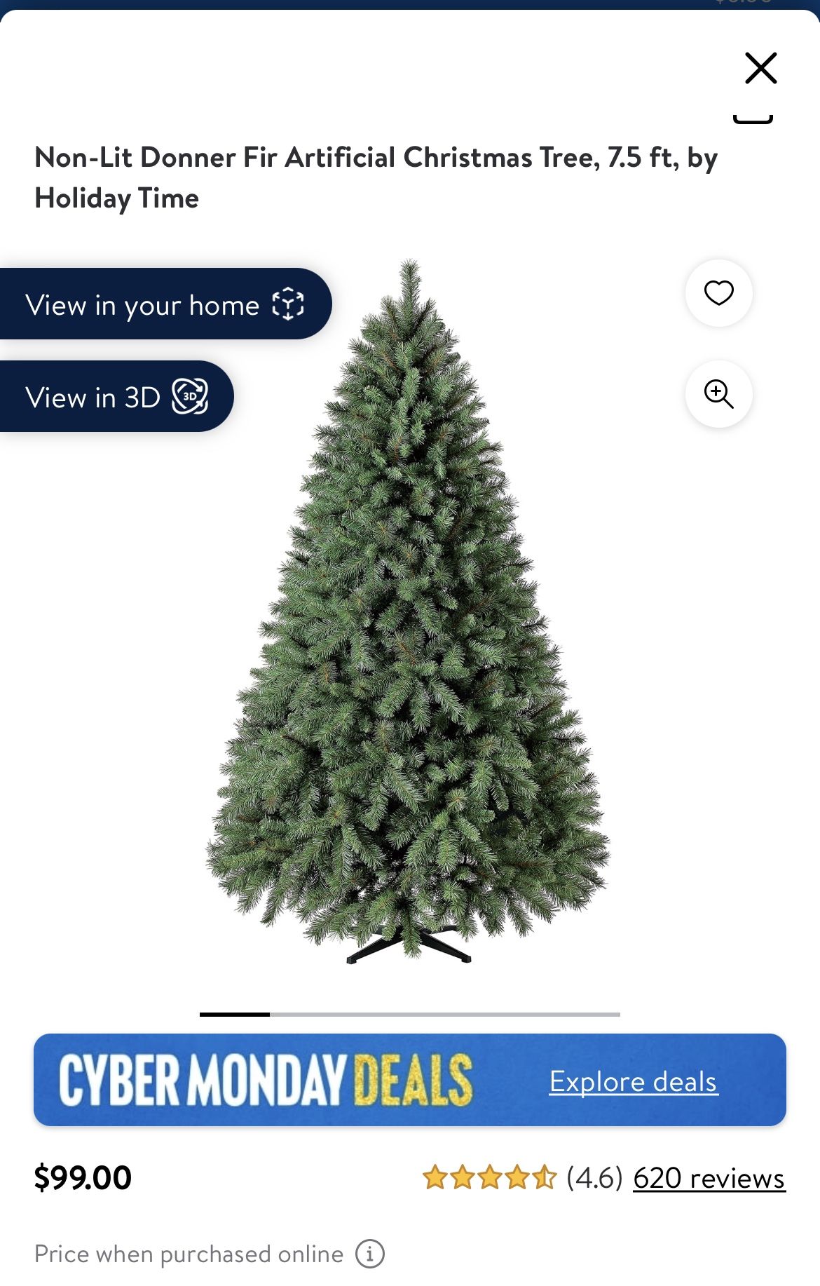 7.5 Foot Non Lit Donner Fir Christmas Tree for Sale in Hutto, TX OfferUp