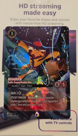 Negaduck - Public Enemy Number One (Enchanted) 232/204 Winterspell Holo