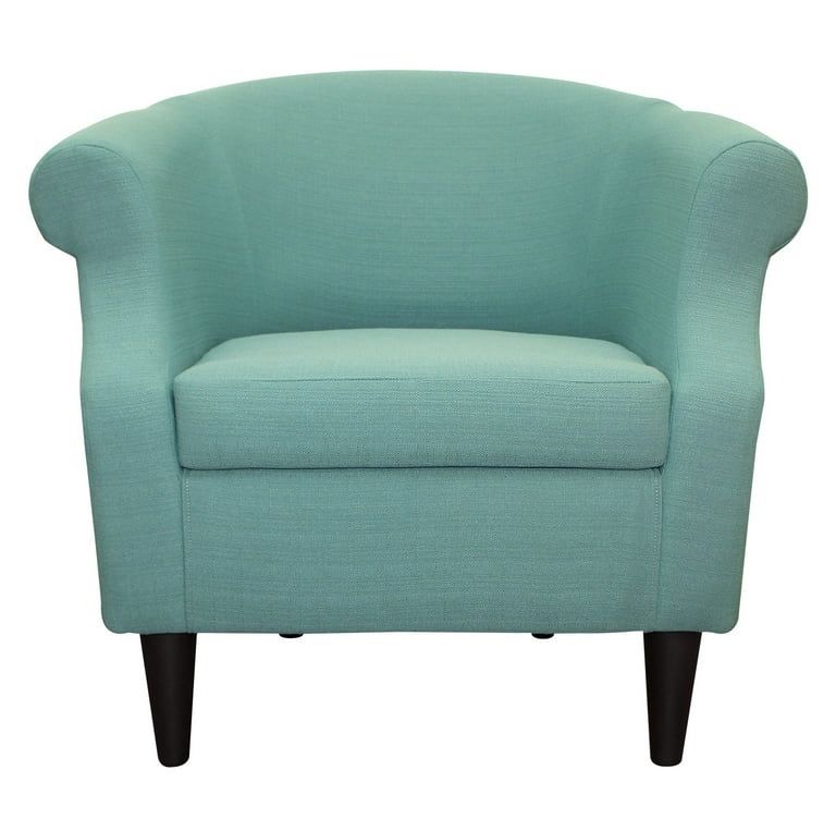 New In Box Nikole Club Chair Klein Teal Blue 27.50 x 30.50 x 32.00 Inches