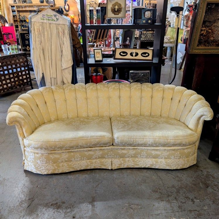 Yellow Deco Scallop Sofa At BoneJax