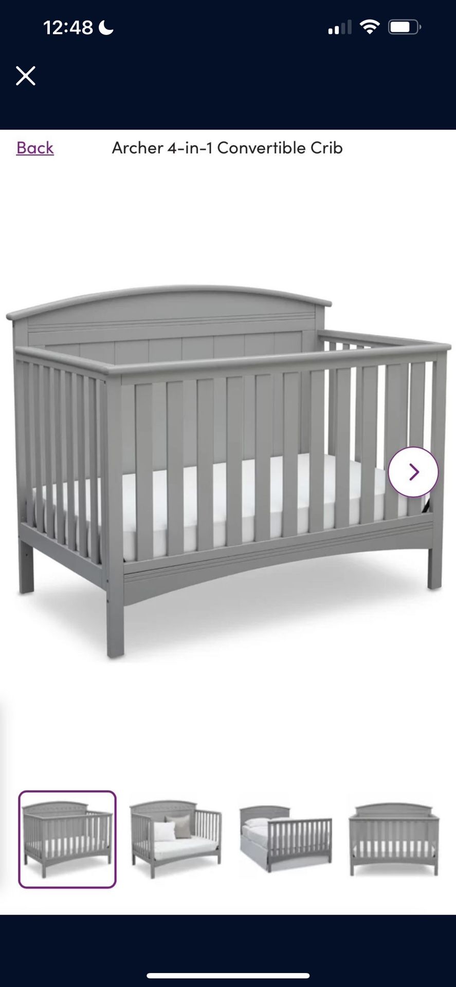 4 In 1 Crib/ Toddler Bed