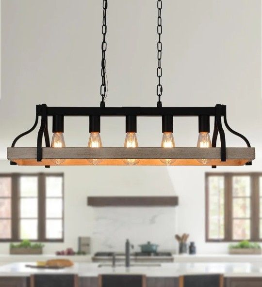 MEIXISUE Chandeliers for Dining Room Kitchen Island Lighting Fixtures Farmhouse Industrial BRAND NEW In Box!