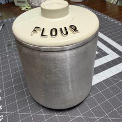 Vintage flour canister