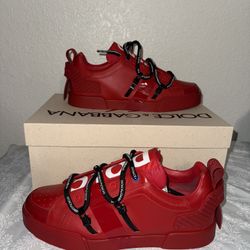 Dolce & Gabbana Portofino Red Sneakers 