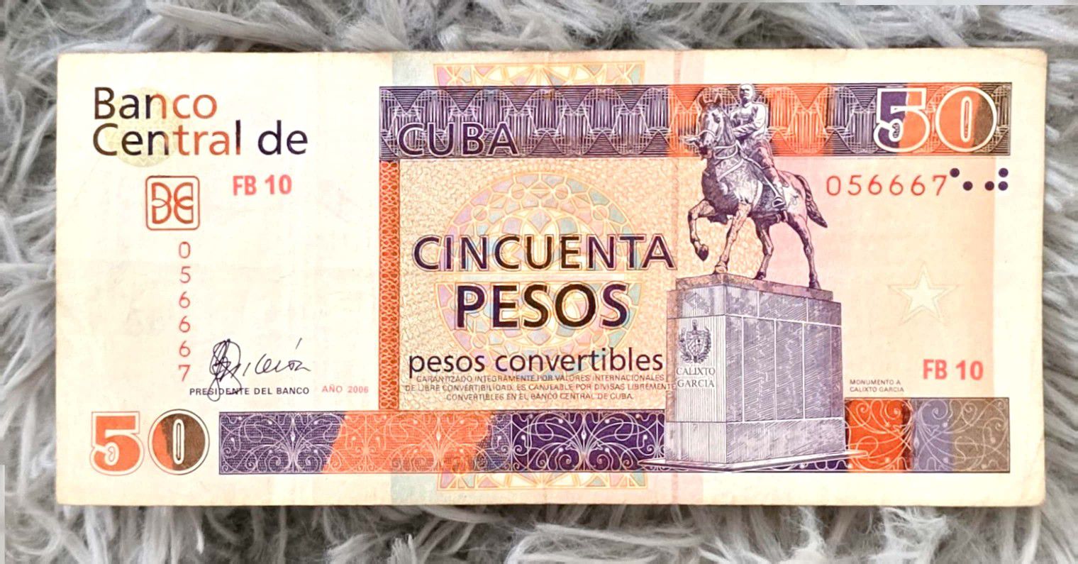 50 Pesos Convertibles 2006 Banco Central De Cuba Circulado