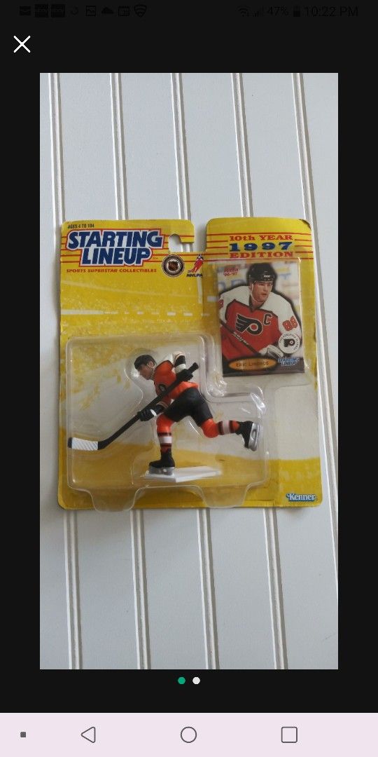 Vintage 1997 starting lineup Philadelphia Flyers Eric Liberia sealed figure with card