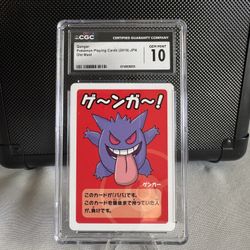 CGC 10 Gengar 2019 JPN Old Maid Pokémon Playing Card 👻