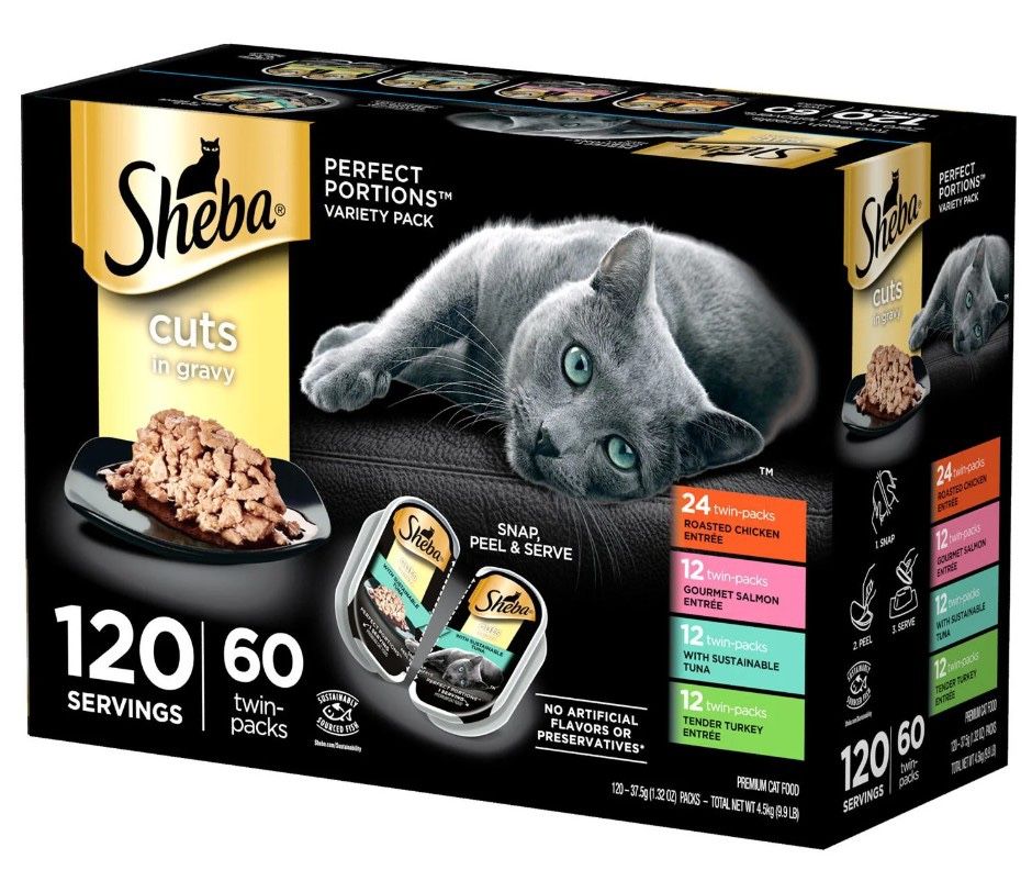 Sheba Perfect Portions Wet Cat Food Trays Variety Pack, 60 ct., 2.6 oz.