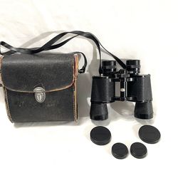 Antique great condition functional 1940s mercury, binoculars with lens caps and case