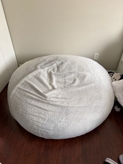 Large Bean Bag Chair Light Gray