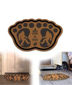 Sasquatch Doormat Outdoor Indoor, 30"x18" Funny Sasquatch Rug Non Slip Welcome Mats for Front Door, Sasquatch Gift for Men Women, Durable Door Mats fo