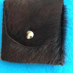 Hair On Cowhide 3 Fold Wallet Made In USA