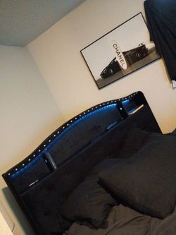 Two LED Bedframes Queen and Full