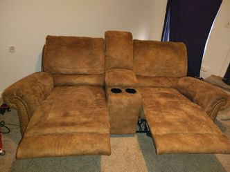 Recliner love seat AND couch