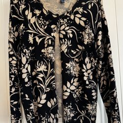elegant button-up Floral sweater