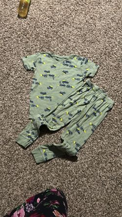 Kids Construction Truck Pajama Set Sz 7