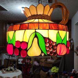 XL Vintage Tiffany Style Hanging Light