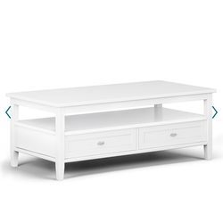 White Wood Coffee Table