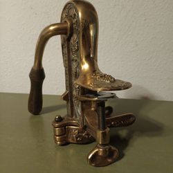Vtg Bacchus Ornate Brass Wine Bottle Opener 