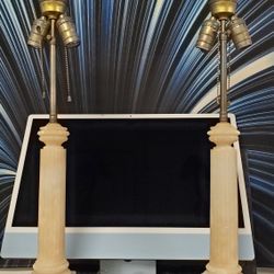 PAIR OF 26" ALABASTER LAMPS