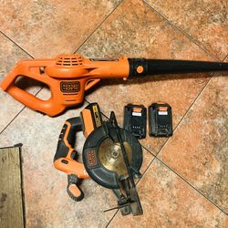Black & Decker Saw Blower Batteries And Charger