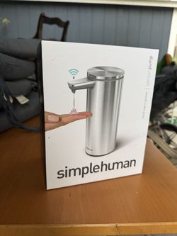 simplehuman 9 oz. Touch-Free Automatic Rechargeable Sensor Pump, Brushed Stainless Steel, 2024 Model
