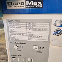 DuroMax XP4000S portable gas generator