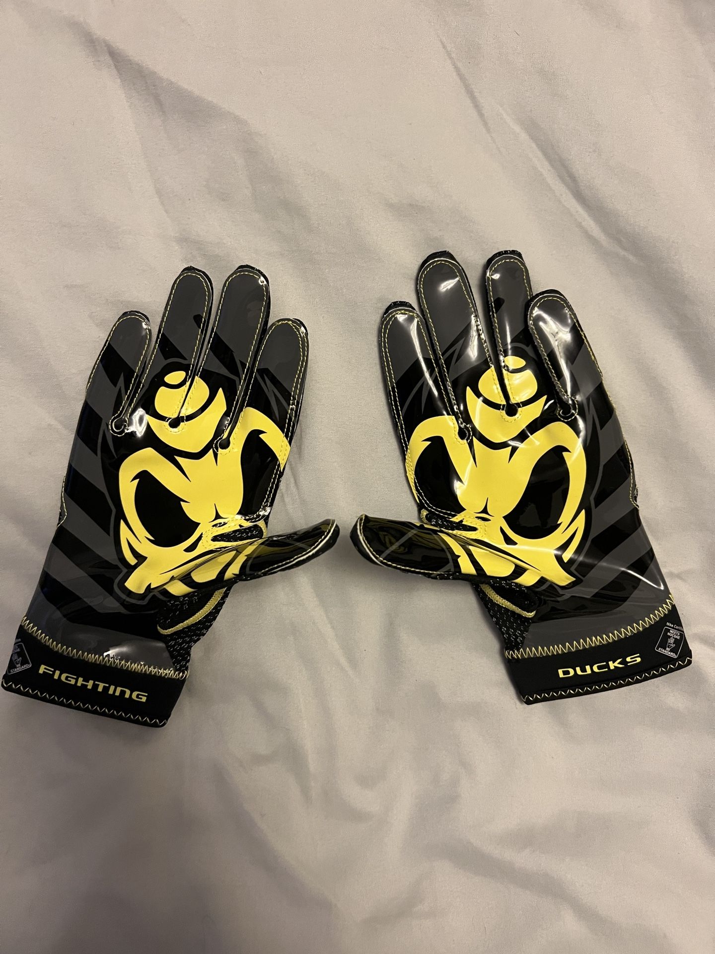 Oregon Ducks Player Issued Football Gloves