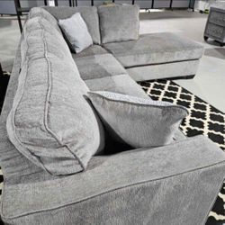 Altari Alloy Gray Cozy Sectional Couch Sectional White Chaise 