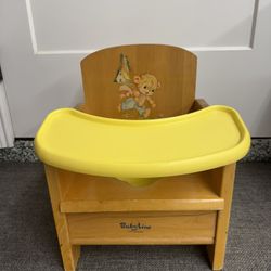Vintage BabyLine Wooden Potty Training Chair – Mid-Century Nursery Decor 