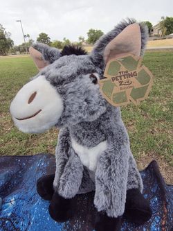 The Petting Zoo Donkey Stuffed Animal Plushie, Gifts for Kids, Wild Onez Farm Animals, Donkey Plush Toy 12 Inches