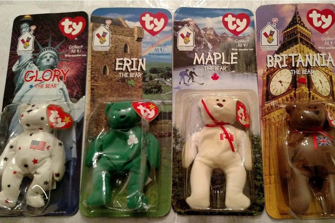 Ty Mc Donald's Beanie Babies ( Please Look Up) All Four In Packaging