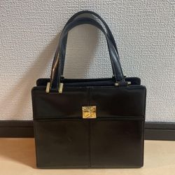 Saint Laurent Hand Bag Tote Bag Leather Black