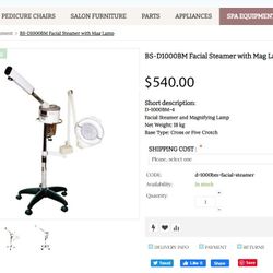 Bs-d1000bm Facial Steamer With Mag Lamp