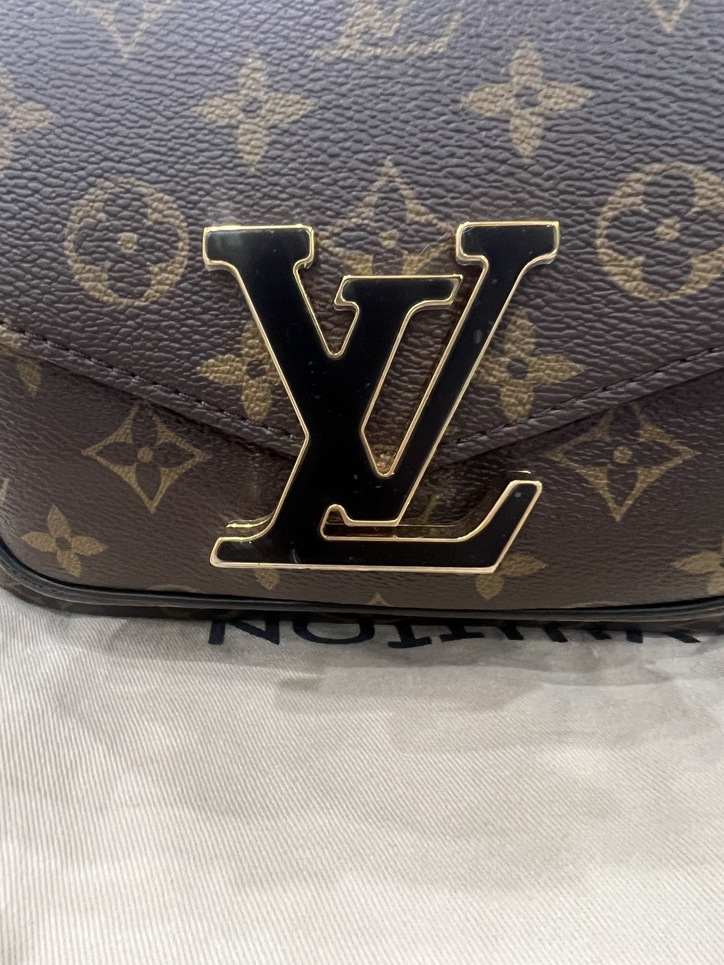 Louis+Vuitton+Passy+Shoulder+Bag+Brown+Canvas+Coated+Monogram for sale  online